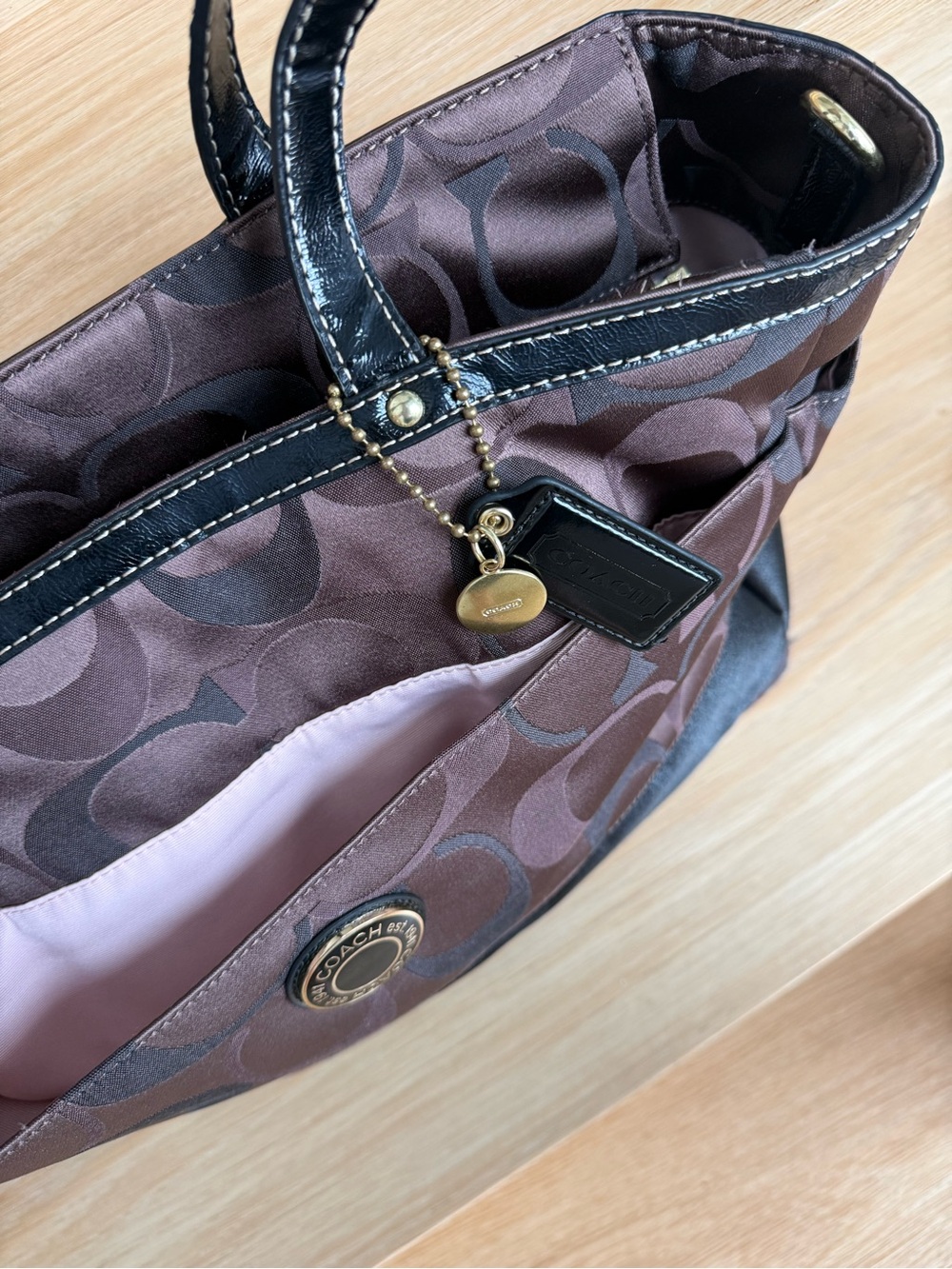 Authentic Coach Brown Signature Tote Bag - Picture 12 of 16